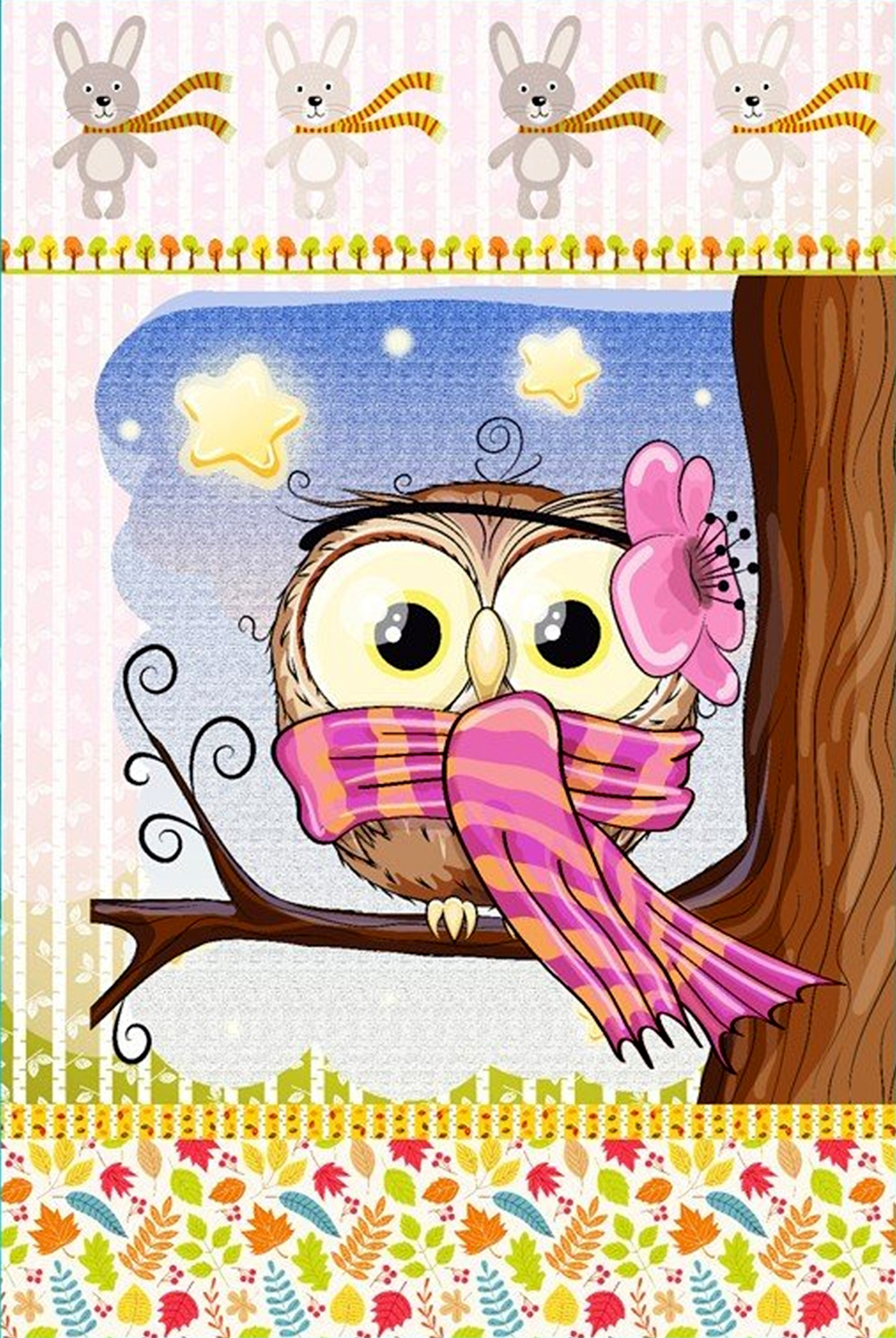 فرشینه اتاق کودک طرح جغد